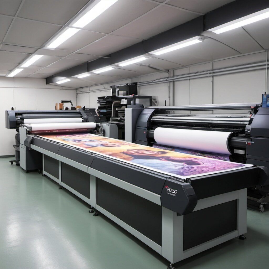 wide format printer in action